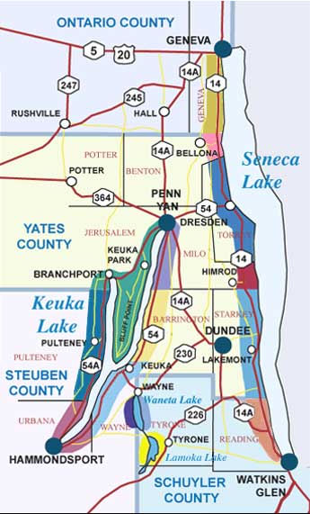 Township or Lake Listings for Keuka, Seneca, Waneta, and Lamoka Lakes